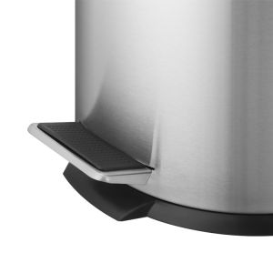 3L/5L/8L/12L/20L/30L SS Round Trash Bin with Rolling Cover and Foot Pedal Made