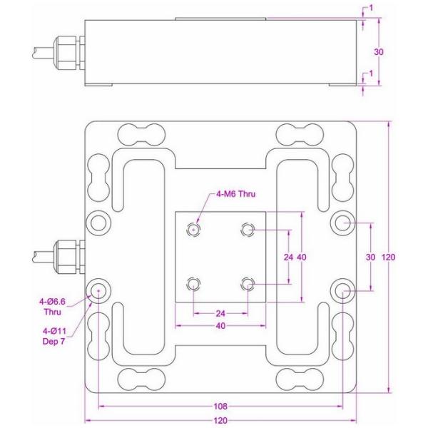 Multi Axis Force Sensor 5kN 3kN 2kN 1kN 500N 300N 3-axis Force Sensor