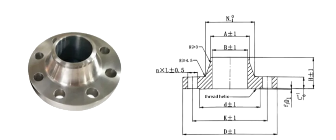 ASME Standard Customized Precision Titanium Flange Titanium Weld Neck Flange