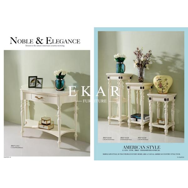 Concise White Console Desktop Pot Holder Flower shelf