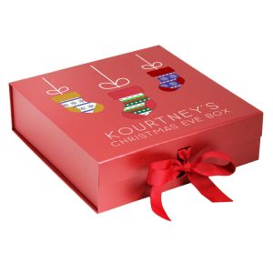 Custom Printing Large Size Folding Christmas Eve Hamper Magnetic Gift Packaging