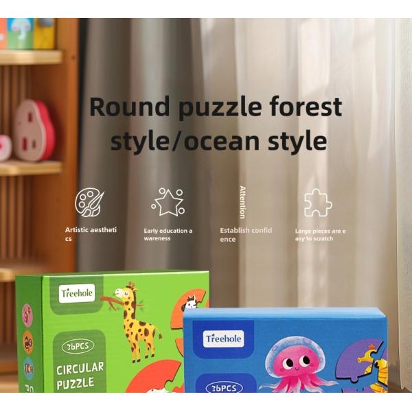 Children Puzzle Board Game Wooden Pair Animal Matching Puzzle Interactive Focus Logic Training Toy Educations Toys for Kids