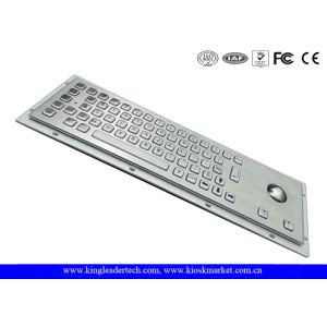Wholesale Ruggedized Panel Mount Metal Keyboard With Trackball / Stainless Steel Keyboard from china suppliers