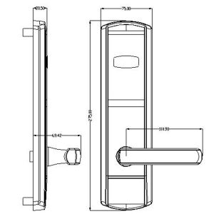 PVD gold Electronic Door Lock Unlocked by Password or Emid Card