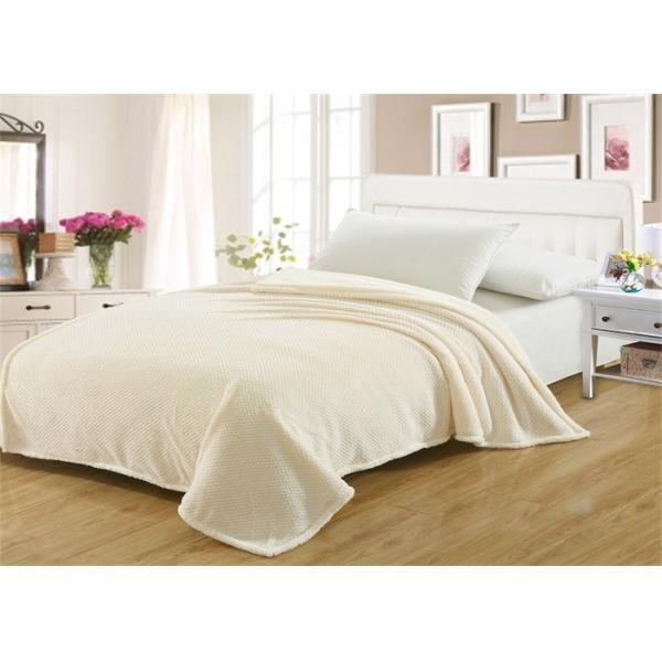 Square Shaped Coral Colored Blanket , Better Hand Wash Lightweight Fleece Blanket