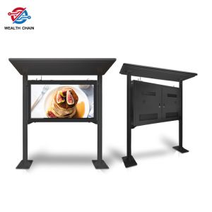 65" Sunshade Outdoor LCD Kiosk With Media Player Speaker Network