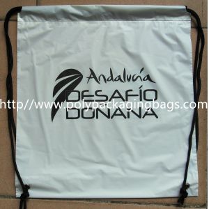 Frosted CPE Plain Plastic Drawstring Backpack with Double Shoulders