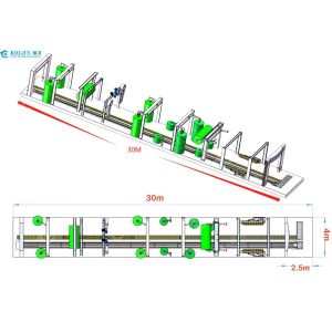 14 Brushes Automatic Tunnel Car Wash Machine length 30000mm