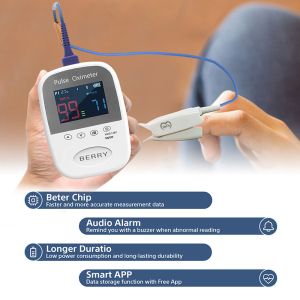 Pulse Rate Alarm 0.25kg Handheld Pulse Oximeter With ±2% Measurement Error