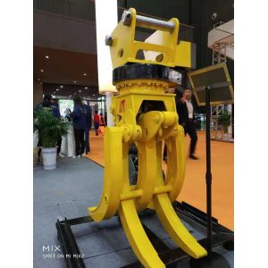 Heavy Duty Q355B Excavator Log Grapple For Wood/Tree/Tock Grabbing 2-40 Ton