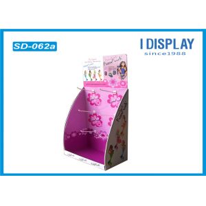 Wholesale Cardboard Display Stand With Hooks , Hook Counter Display Double Wall from china suppliers