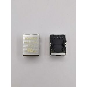 HR911105A HanRun Single Port RJ45 Connector with Integrated Magnetics and LED