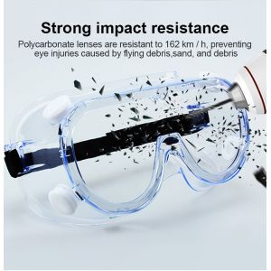 Wide Vision Eye Medical Protective Goggles Clear Lens Prevent Virus