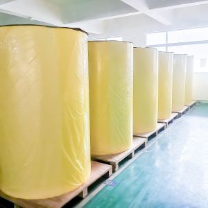 Chemical Resistant Yellow Adhesive Coated Paper Anti Scratch Self Stick