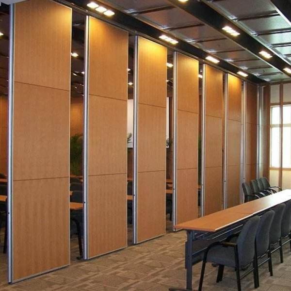 MDF Finish Sliding Wall Partitions For Auditorium Meeting Room Customized Size