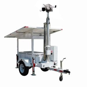 Security Camera Trailer With 2*420W Solar Panels For Parking Lot Monitoring