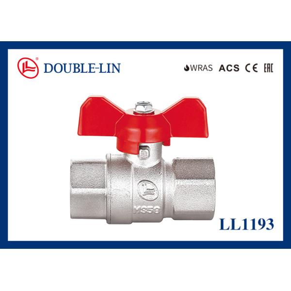 Quality 1/4 " To 1 1/4 "  Female X Female Long Thread 25 Bar Brass Ball Valve With T Handle for sale