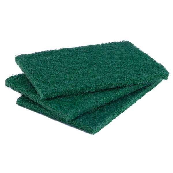Economical 10-Pack Green Scouring Sponge Pads with 6 x 4 Inches Non-Scratch