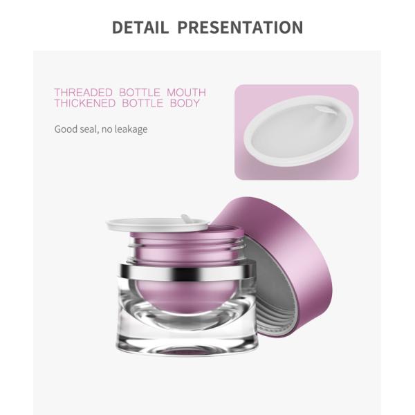 PMMA Waist Clear Plastic 50G Cosmetic Jars With Lids Double Wall