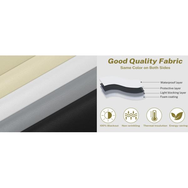 Flame Retardant Blackout And Sunscreen Roller Blind Fabric UV Proof Waterproof