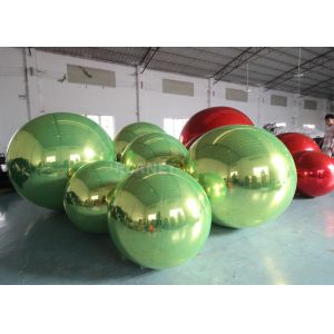 Red Green Custom Size Double Layer PVC Inflatable Mirror Ball Hanging Sphere