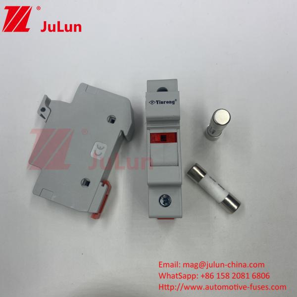 Quality 1000VDC 15A Solar PV Fuse Holder With Fuse Solar PV Fuses 6A 10A 15A 20A 25A 30A High Voltage For Solar System for sale