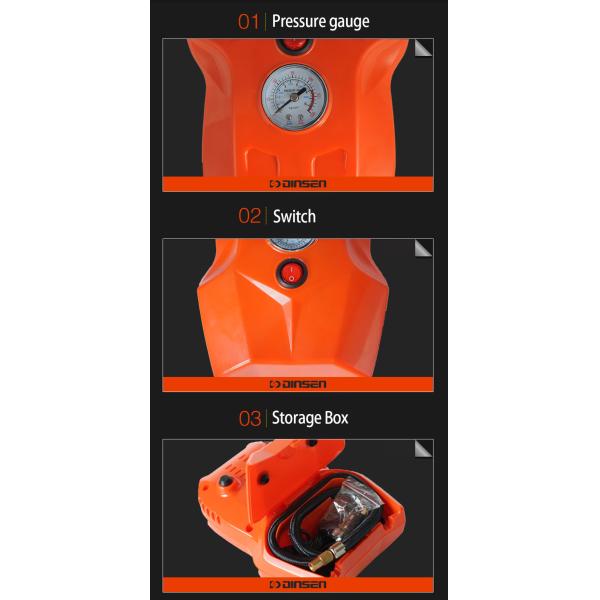 10A Car Tyre Inflator Pump , 12v Portable Air Pump For Car 35L/Min Air Flow