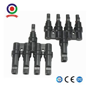 2 Pairs Solar Branch Connector T Type 1 To 4 MMMMF + FFFFM For Parallel