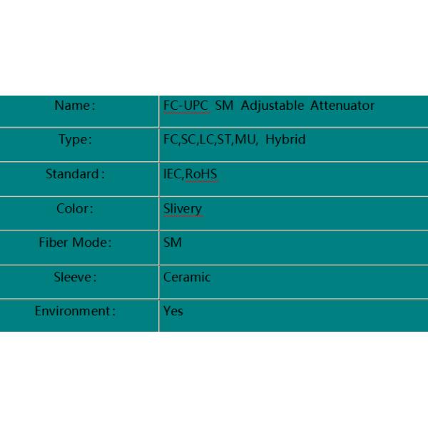 FC UPC Adjustable Attenuator