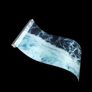 Pixel Pitch 16mm LED Transparent Film Screen Soft For Glass Installed Play