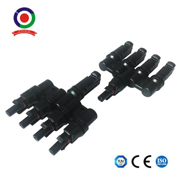 Quality T Branch Solar Connector Plugs 4 To 1 Way Adapter For Pv Panel Cable Connection for sale