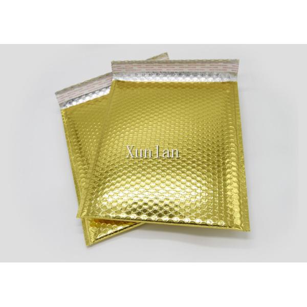 6x10 Shiny Gold Metallic Bubble Mailers Waterproof Tear Resistant For Shipping
