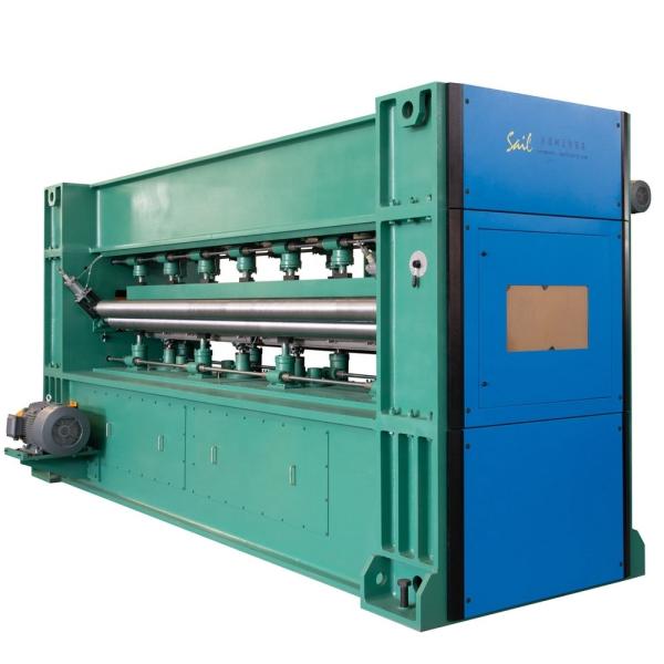 High capacity automated computer control needle punch geotextile nonwoven