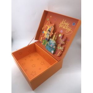 Customized Size Surprise Gift Packaging Box with 3D Cardboard Rigin and Coated