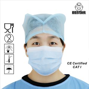 China FDA Doctor Surgical Disposable Nonwoven Cap With Ties on sale