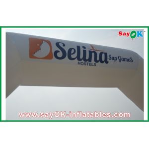 White 6 x 3M Inflatable Arch , Inflatable PVC Advertising Hotel Arch