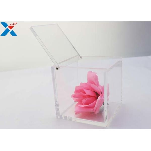 Wedding Candy Acrylic Packaging Box Mini 2 Inch Clear Acrylic Cube Box With Lid