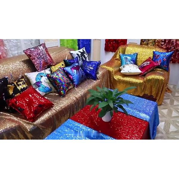 Worthful fabric imported christmas Reversible Black white Flip Sequin Fabric