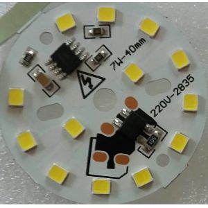 Aluminium Circuit Board Dimmable 7W AC220V LED PCB Lamp Bead Chip White Color