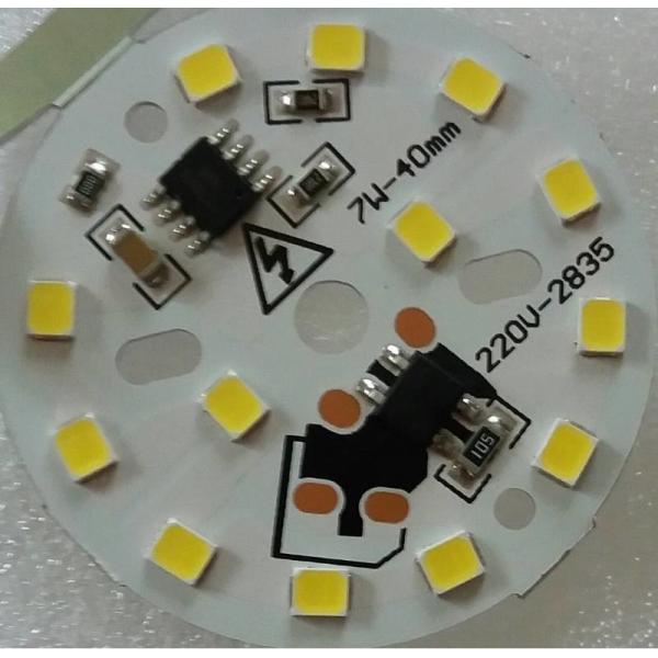 Aluminium Circuit Board Dimmable 7W AC220V LED PCB Lamp Bead Chip White Color