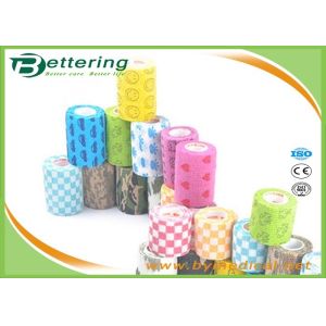 Printed Veterinary elastic Non Woven Cohesive Bandage with various patterns