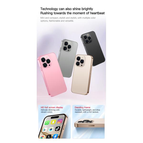 M17 Pro Mini Smartphone 4G Dual SIM 4.0'' HD Full Screen 2000mAh 2GB+16GB Android 12 Play Store