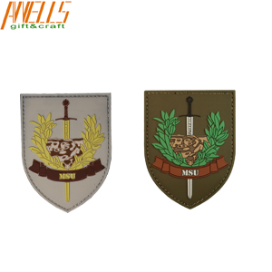 Waterproof Morale PVC Patch Hook And Loop Backing Easy To Clean