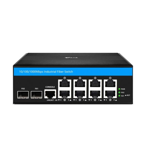 Quality 8 Port Gigabit Managed Poe Switch Industrial Ethernet Switch with 2SFP+8 RJ45 for sale