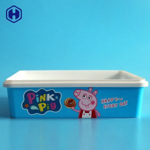 Empty IML Box Custom Labels Thin Wall Plastic Biscuit Containers