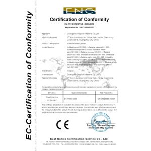 Guangzhou Magical inflatable Co.,Ltd Certifications