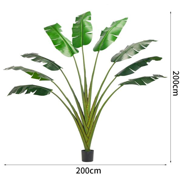 Quality 200cm Traveller'S Palm Artificial Landscape Trees For Low Maintenance Evergreen Plants for sale