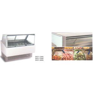 280L Automatic Defrosting Ice Cream Showcase Freezer -24℃ For Supermarket，1200mm