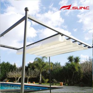 Easily Assembly Retractable Roof Pergola Made Of Aluminum Alloy With Motorized