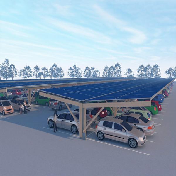 Quality Corrosion Resistant Anodized Solar Parking Lot Structures Snow Load 30psf for sale